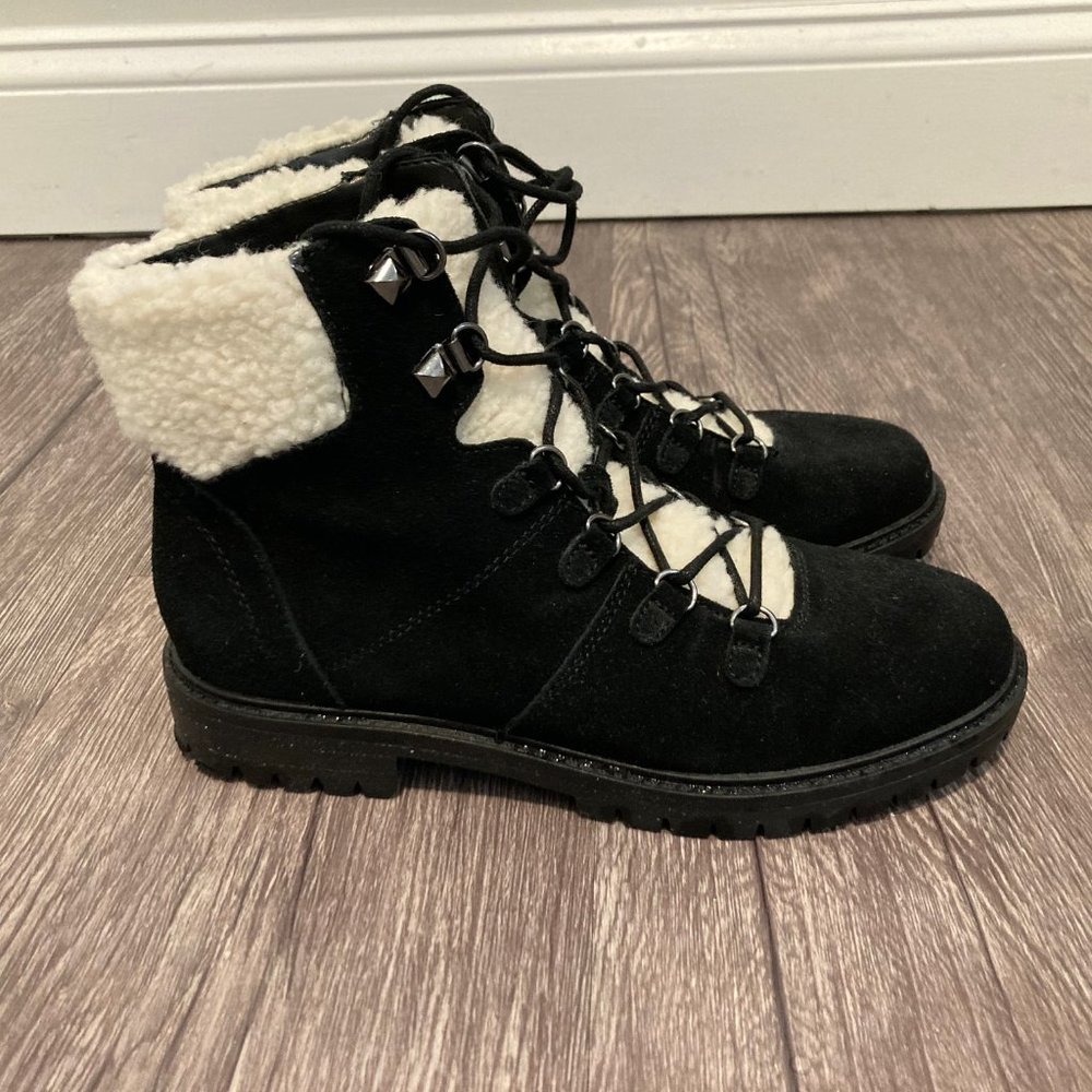 Black Leather Hopee Boots by Marc Fisher 7.5